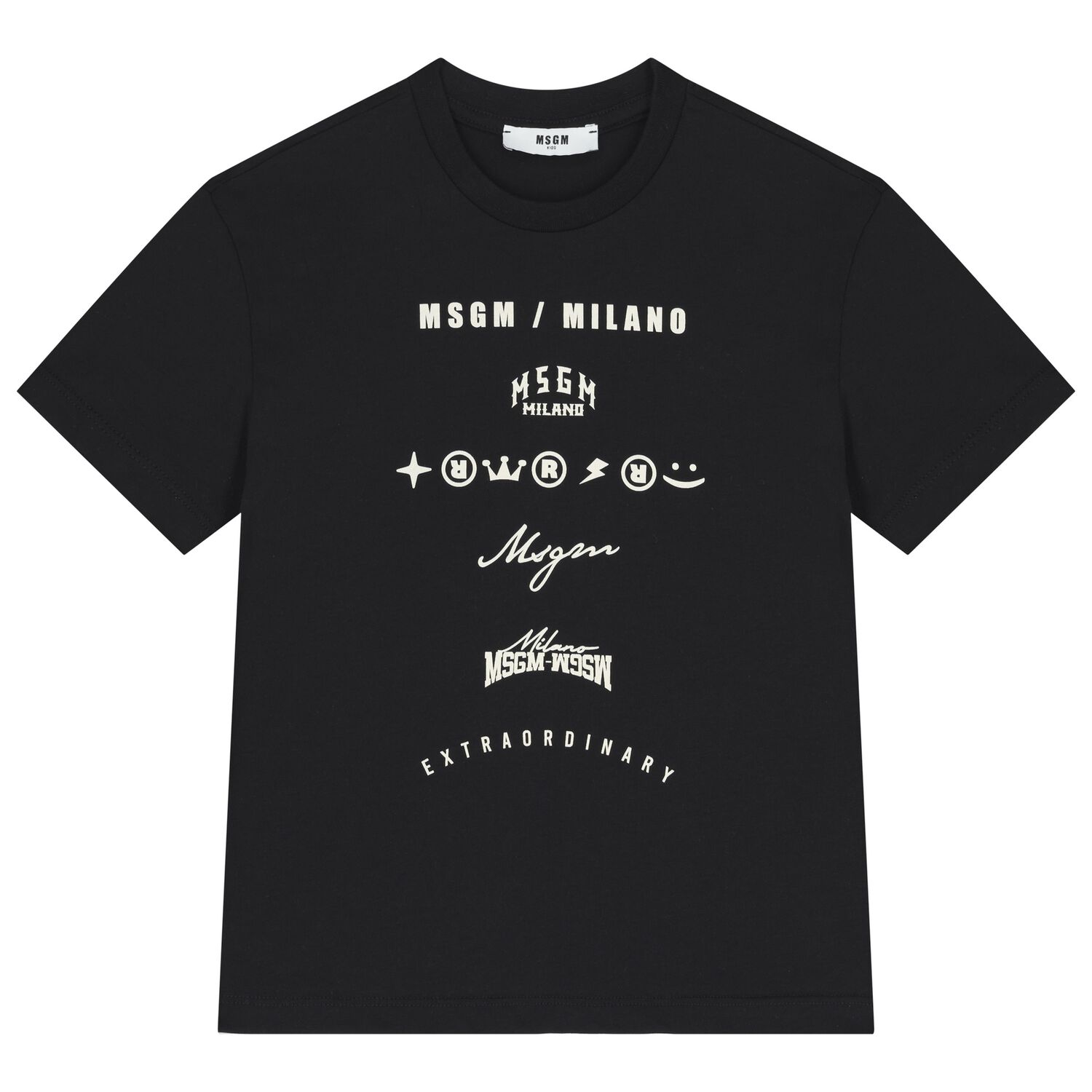 تيشيرت بالشعار باللون الأسود للأولاد, 2, hi-res