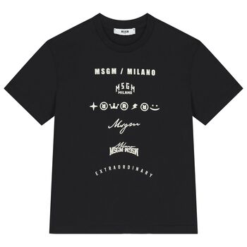 Boys Black Logo T-Shirt