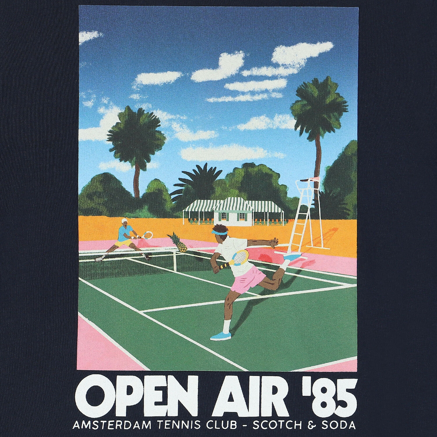 Boys Navy Blue Tennis T-Shirt, 1, hi-res