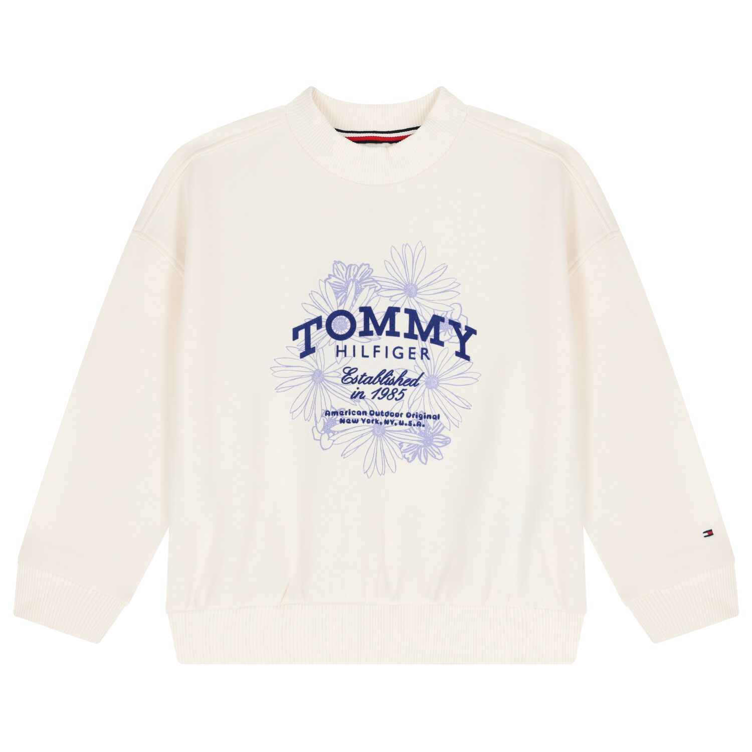 Girls Ivory Logo Floral Sweatshirt, 1, hi-res