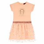 Girls Pink Cotton Dress, 1, hi-res