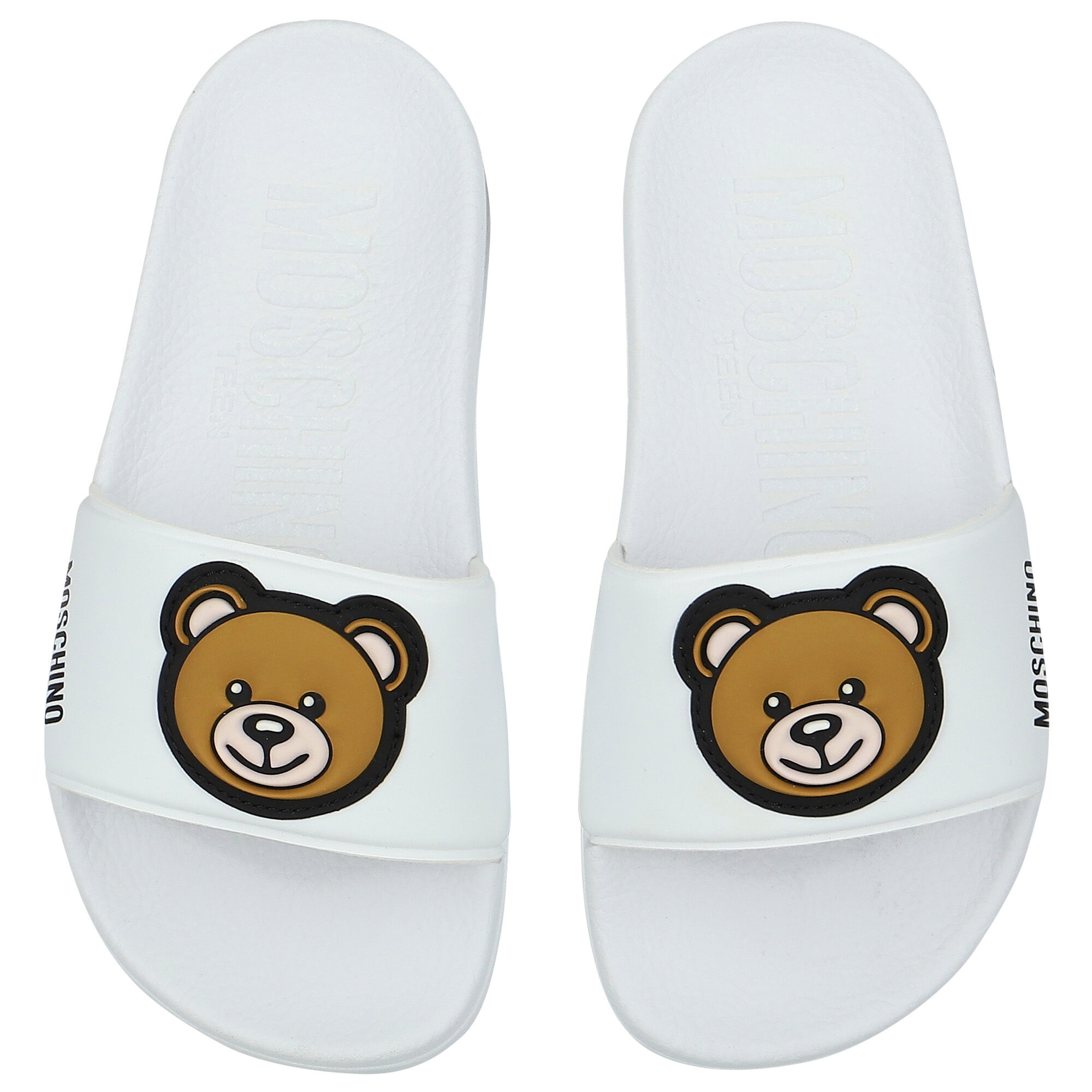 White hotsell moschino sliders