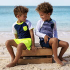 Boys Neon Yellow Swim Shorts, 1, hi-res