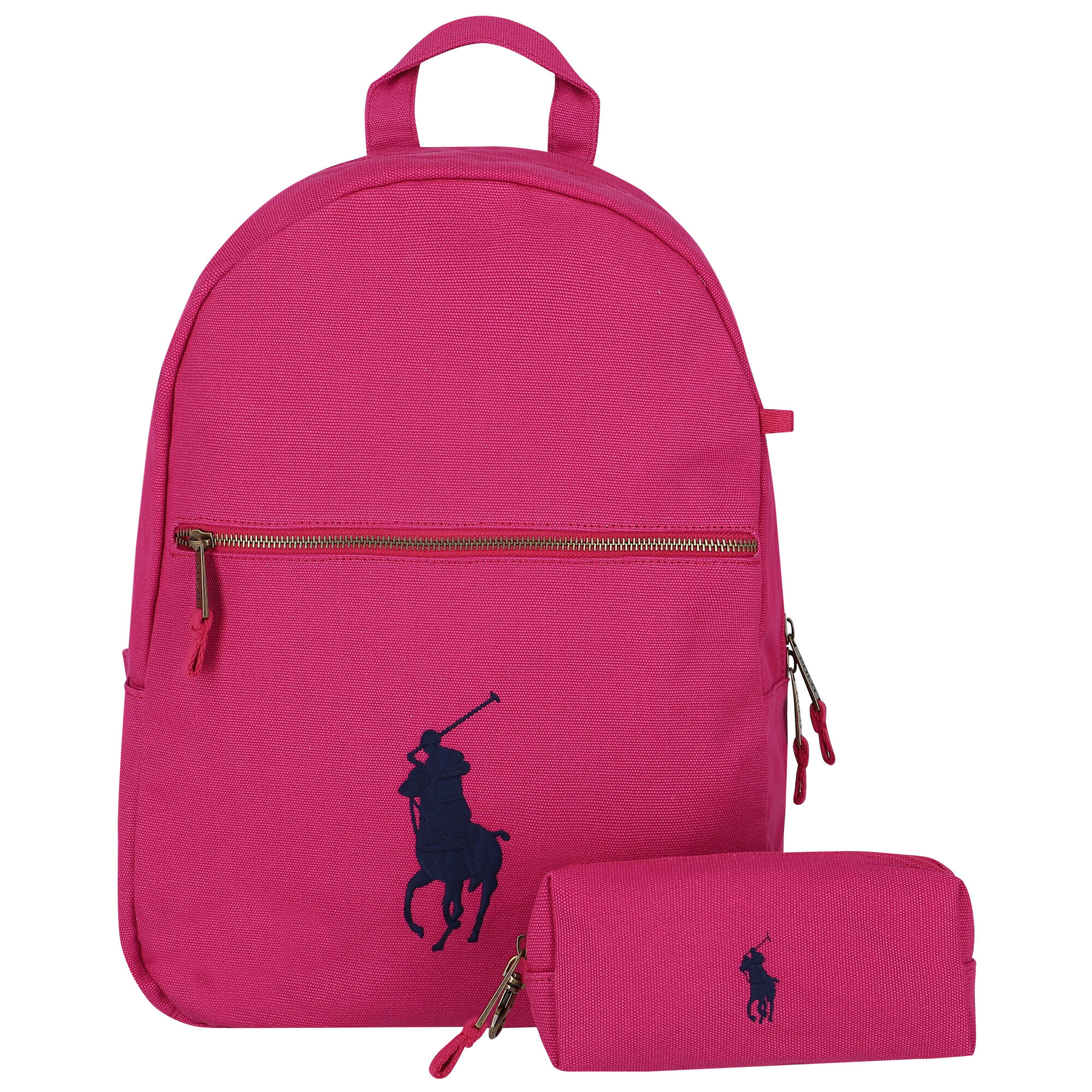 Navy and pink backpack online