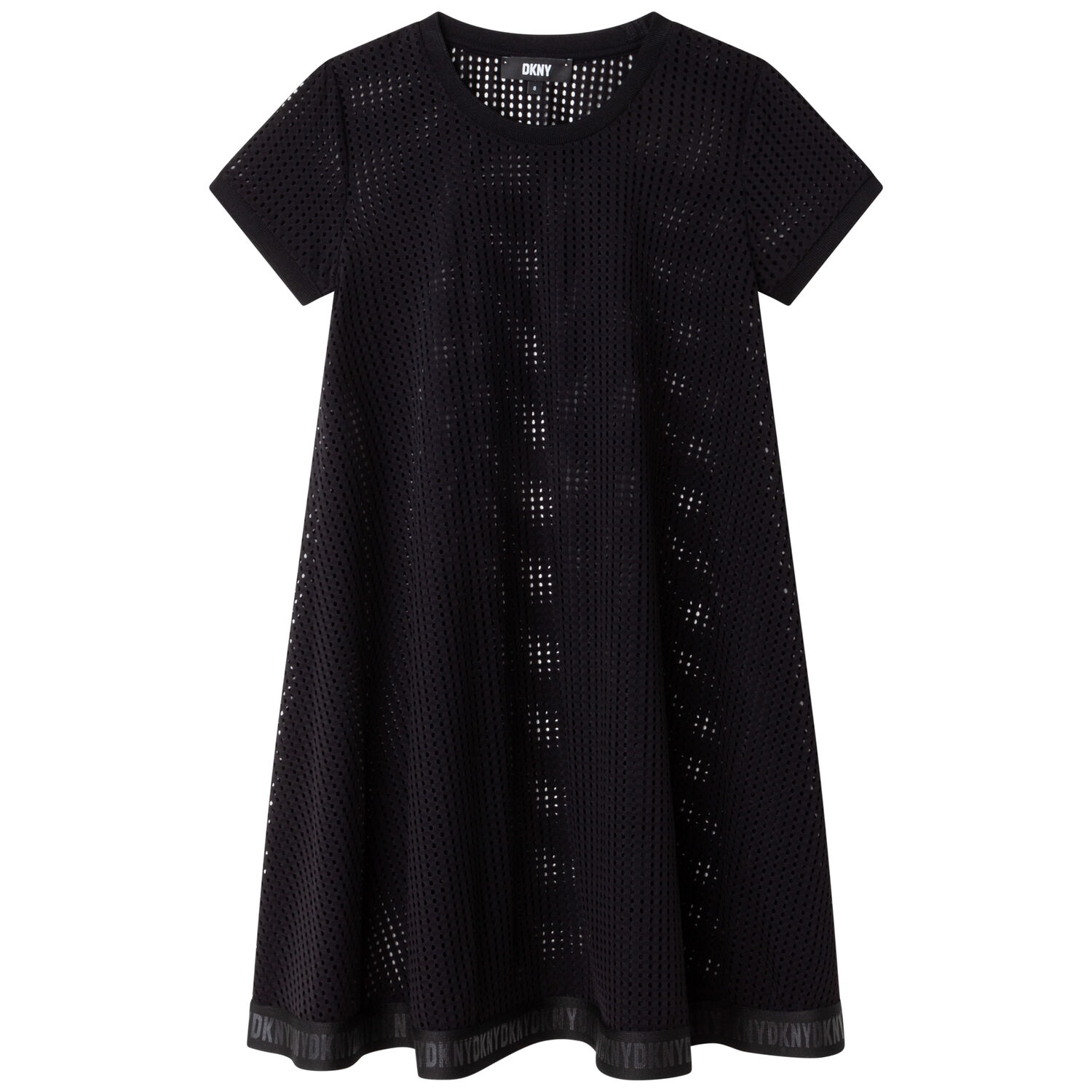 طقم فستان بالبشعار باللون الأبيض والأسود, 1, hi-res