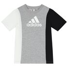 White, Grey & Black Logo Shorts Set, 1, hi-res