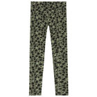 طقم ليغينز بنات باللون الاسود والاخضر, 1, hi-res