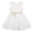Girls White Tulle Dress, 1, hi-res