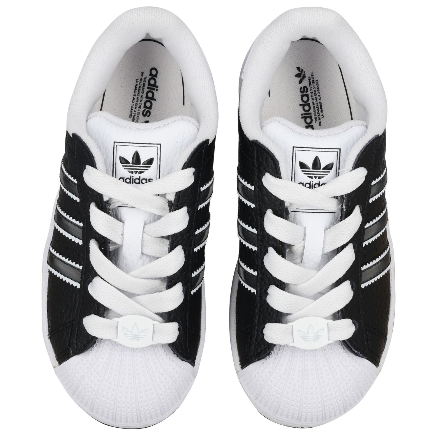 حذاء رياضي طراز سوبر ستار باللون الأسود, 1, hi-res