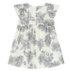 فستان بطبعة الزهور باللون الابيض, 1, hi-res