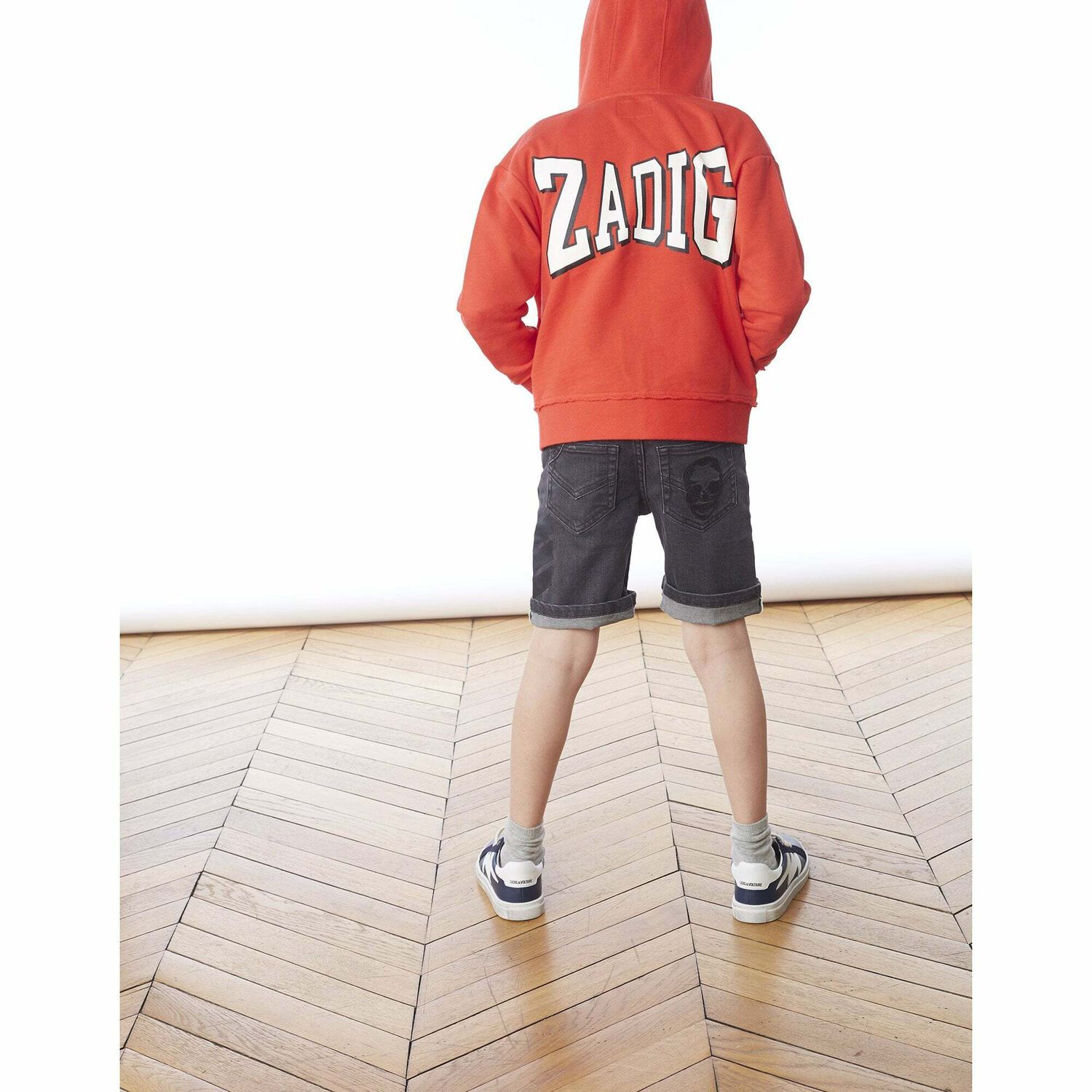 Boys Bright Red Hooded Top, 1, hi-res image number null