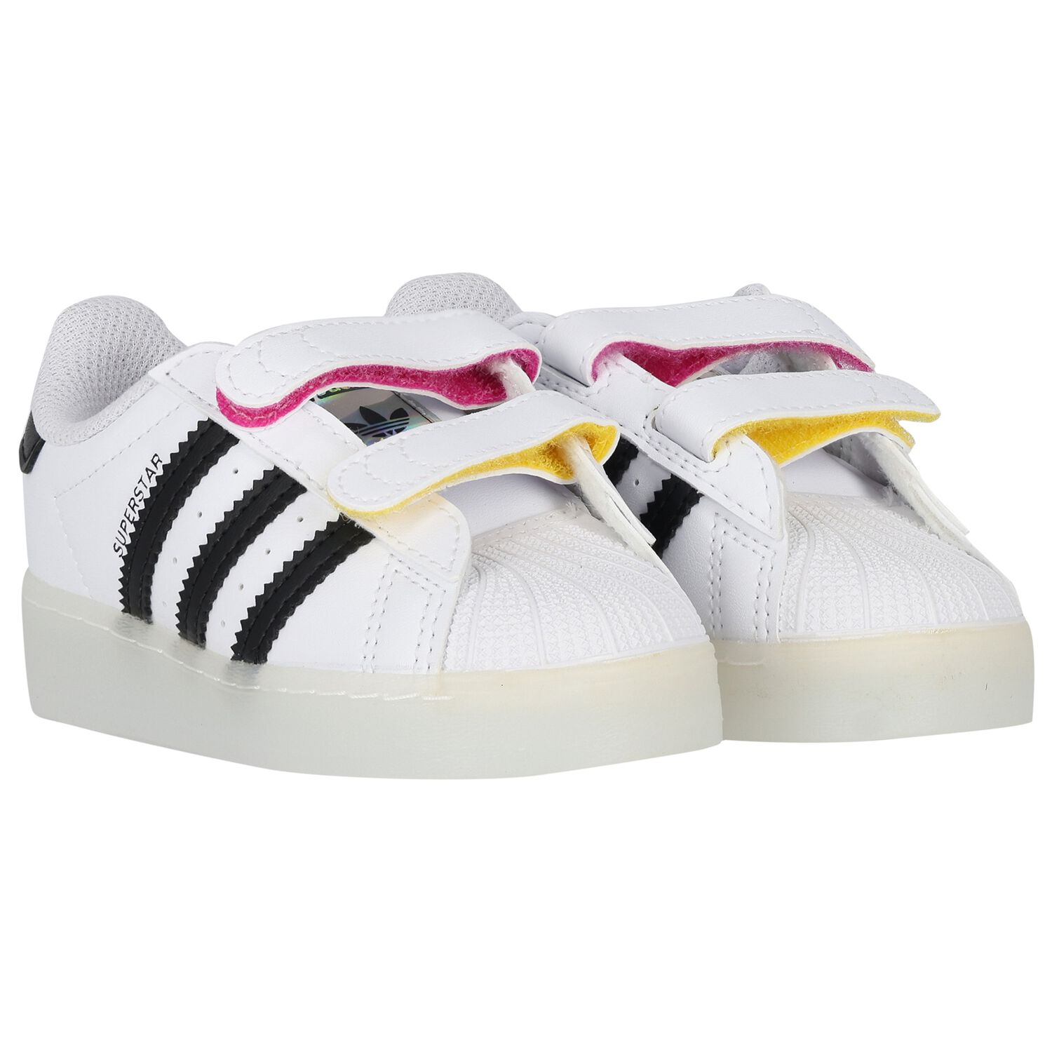 White & Black Superstar Led Lights Trainers, 1, hi-res image number null