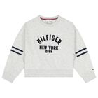 Girls Grey Logo Sweatshirt, 1, hi-res