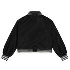 توب بنات بسحاب بالشعار وحجر الراين باللون الأسود, 1, hi-res