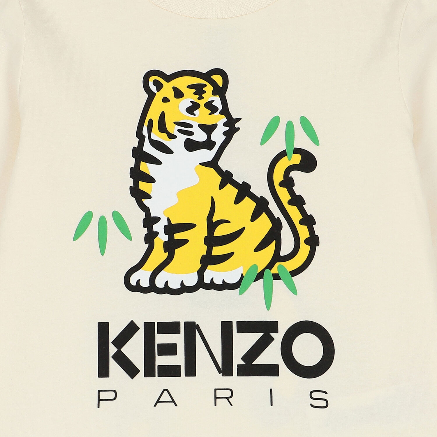 توب باكمام طويلة بالشعار باللون العاجي, 1, hi-res