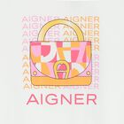 تيشيرت بنات بالشعار باللون الأبيض, 1, hi-res