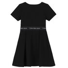 Girls Black Logo Dress, 2, hi-res