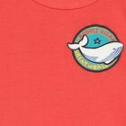 تيشيرت أولاد بطبعة الحوت باللون المرجانى, 1, hi-res