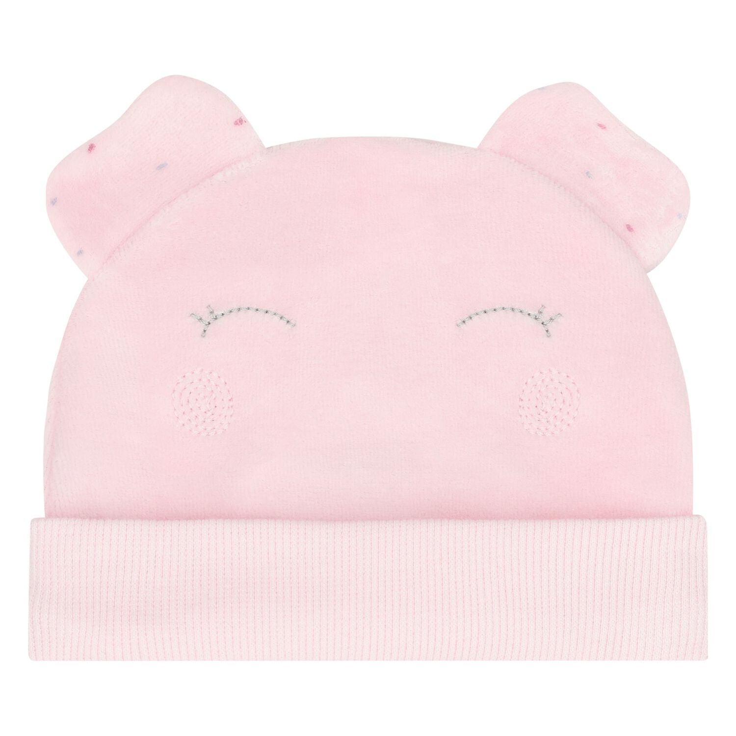 Baby Girls Pink Hat & Mitten Set, 2, hi-res image number null