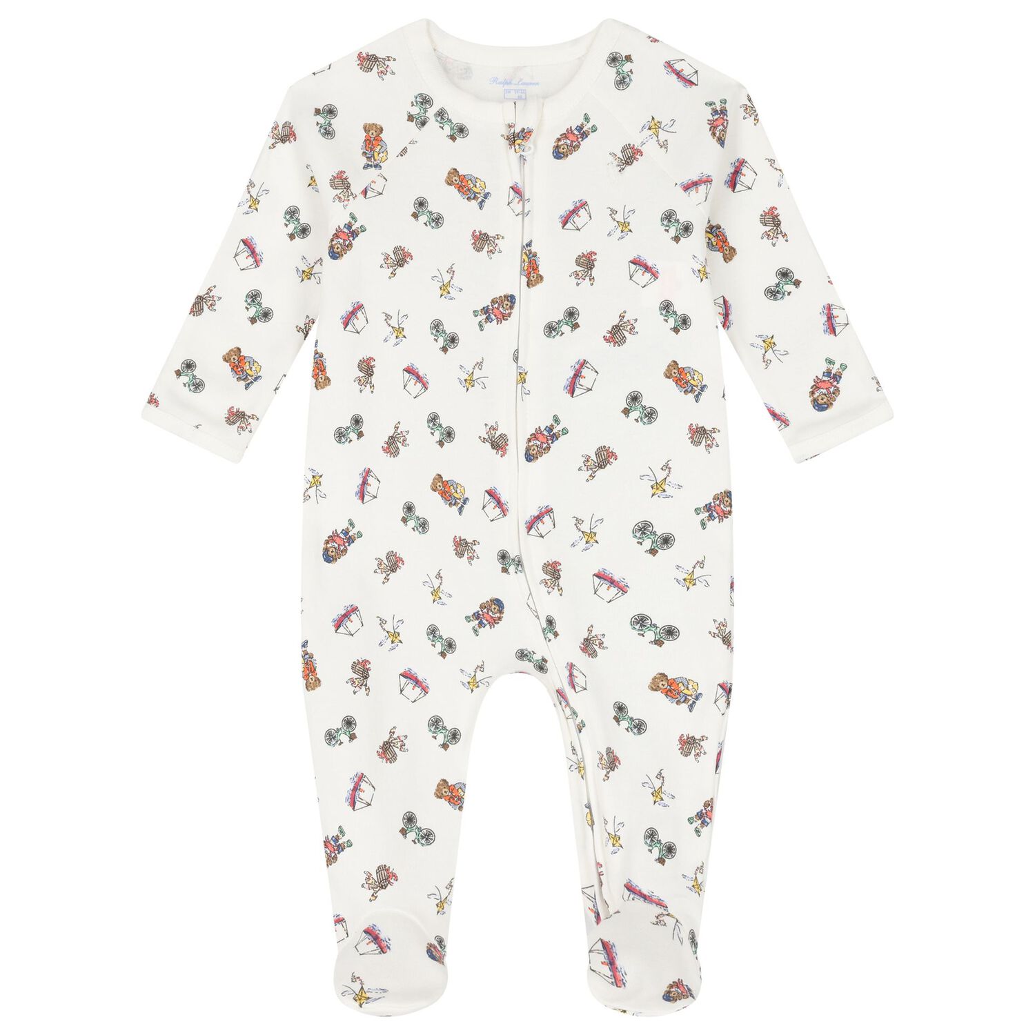 Baby Boys Ivory Playful Bear Babygrow Set, 1, hi-res