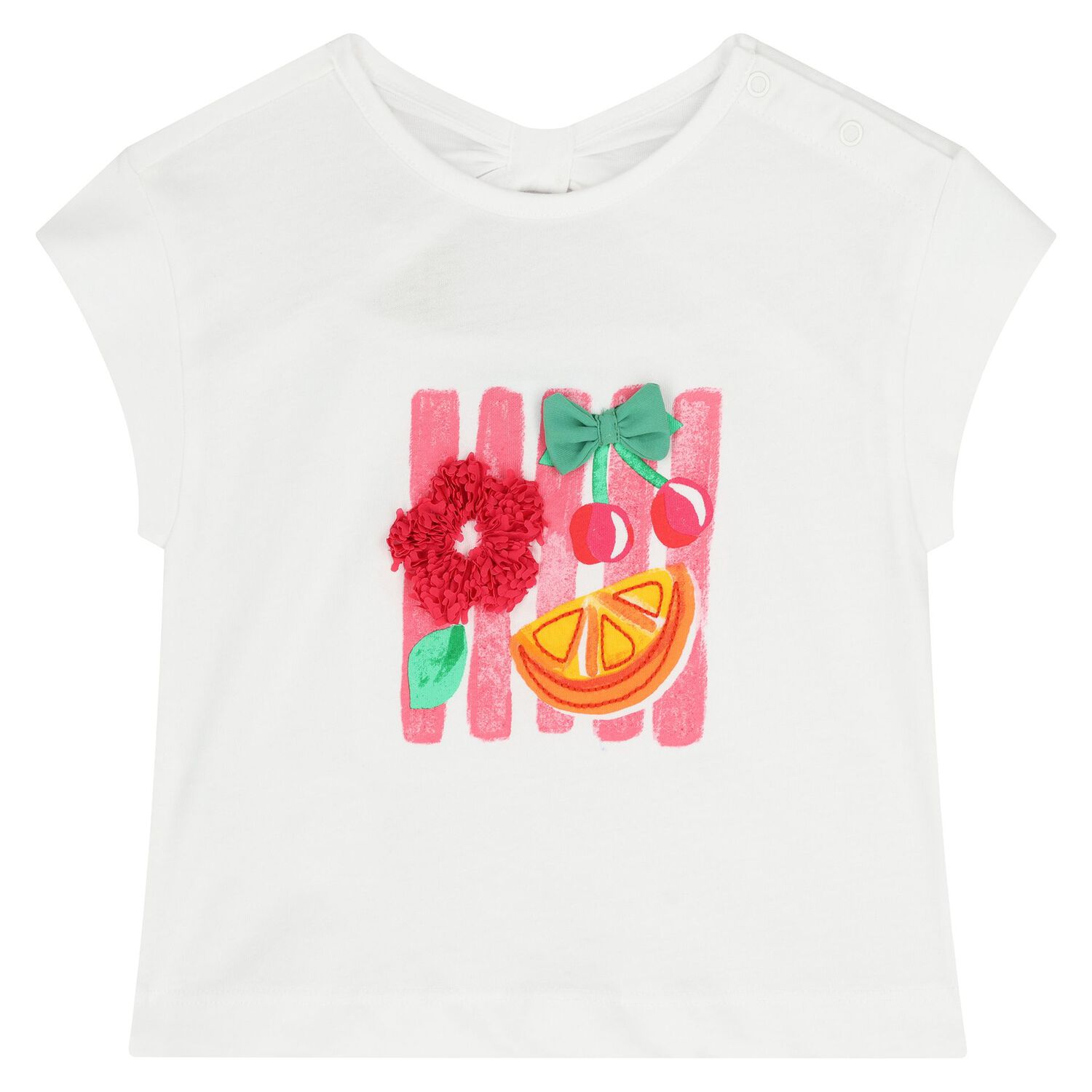 Younger Girls White & Pink Leggings Set, 1, hi-res