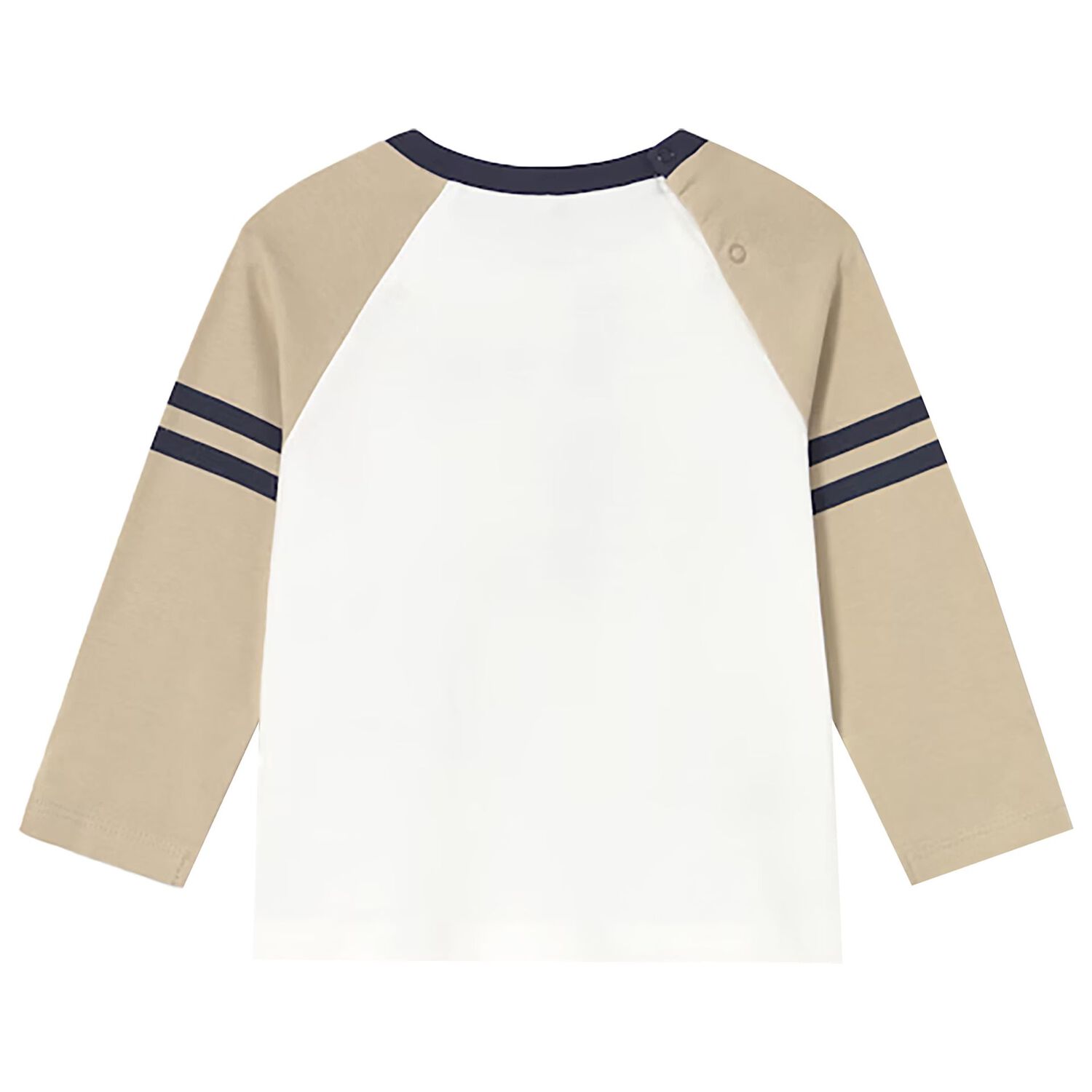 Younger Boys Ivory & Beige Teddy Bear Long Sleeve Top, 2, hi-res