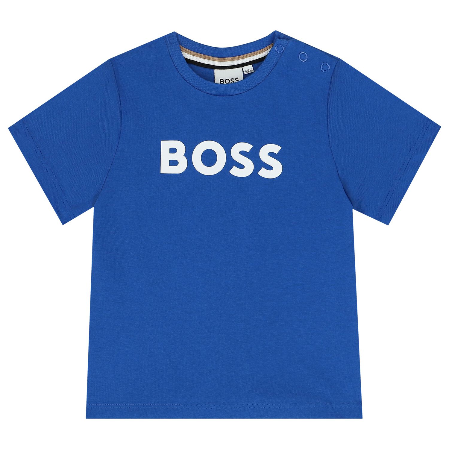 Younger Boys Blue Logo T-Shirt, 4, hi-res