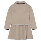 Girls Beige Knitted Skirt Set, 2, hi-res