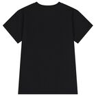 فستان للبنات بالشعار بتصميم الدب تيدي  باللون الاسود , 1, hi-res