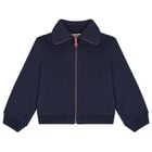 توب بنات بسحاب مطرز بالترتر باللون الكحلى , 1, hi-res