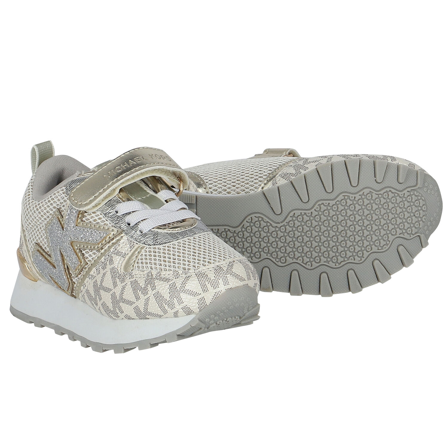 حذاء رياضى بنات بالشعار باللون الذهبى, 1, hi-res