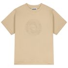 طقم شورتات للأولاد باللون البيج بشعار, 2, hi-res