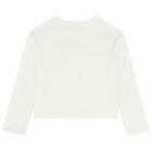 جاكيت باللون الأبيض بأكمام طويلة بشعار للبنات, 2, hi-res