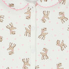 Baby Girls Ivory & Pink Fawn Babygrow, 1, hi-res