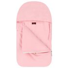 طقم بنات بالشعار باللون الوردي, 1, hi-res