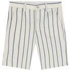 طقم أولاد شورت مخطط باللون العاجي والكحلي, 2, hi-res