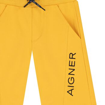 Boys Yellow Logo Shorts