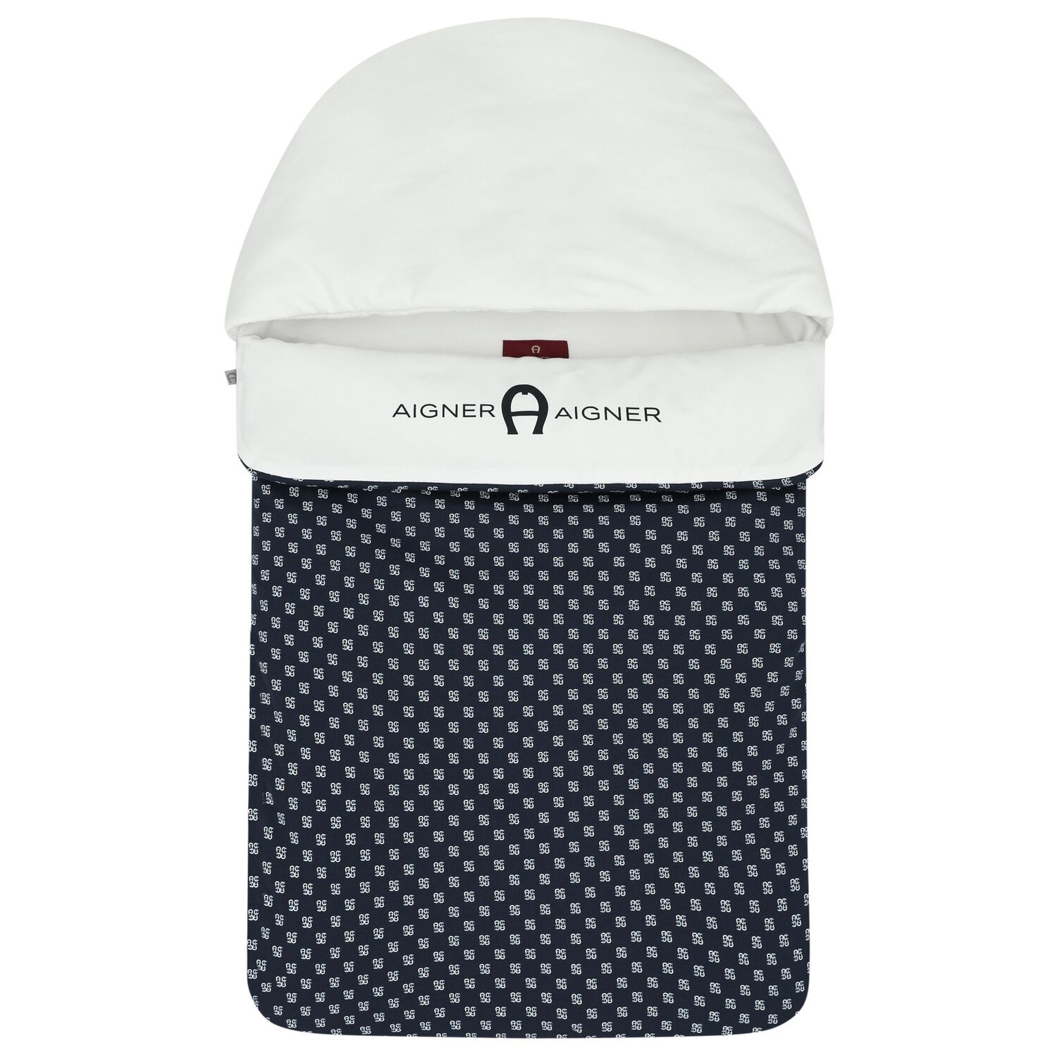 Baby Boys White & Navy Blue Logo Nest, 1, hi-res image number null