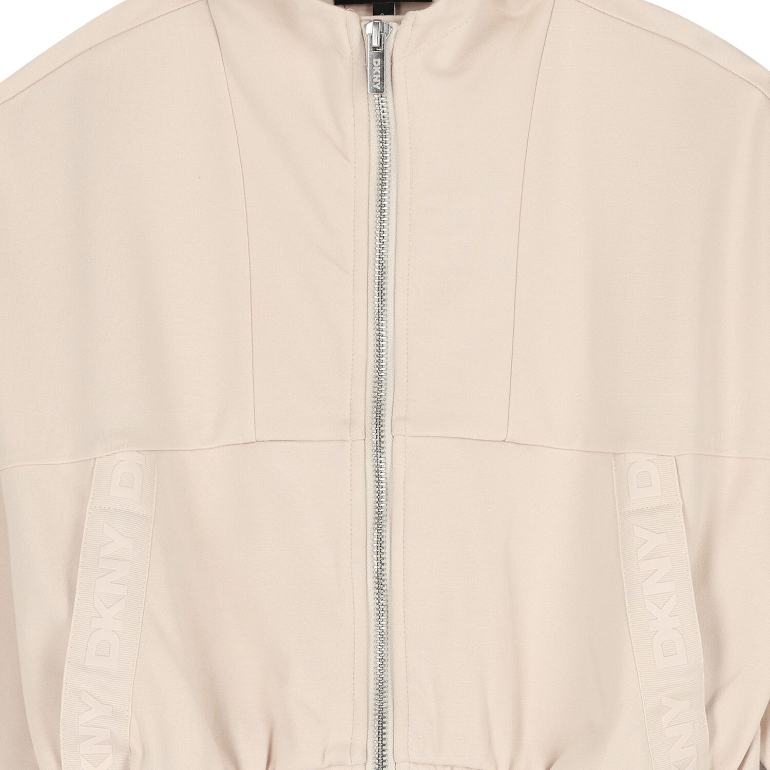 توب بنات هودى بسحاب بالشعار باللون البيج , 2, hi-res image number null