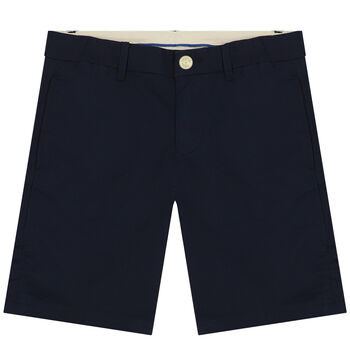Boys Navy Blue Chino Shorts