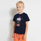 Boys Navy Cup T-Shirt, 1, hi-res