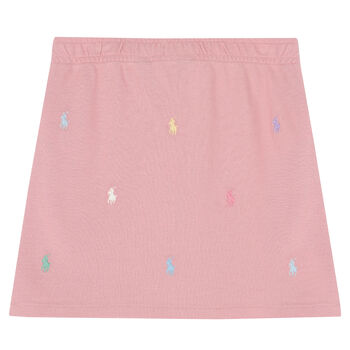 Girls Pink Logo PiquÃÂ© Skirt