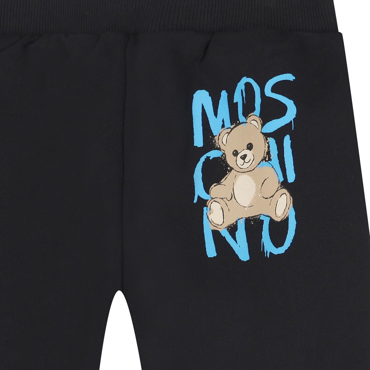 Black Teddy Bear Logo Joggers, 1, hi-res