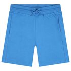 Boys White & Blue Shark Shorts Set, 1, hi-res