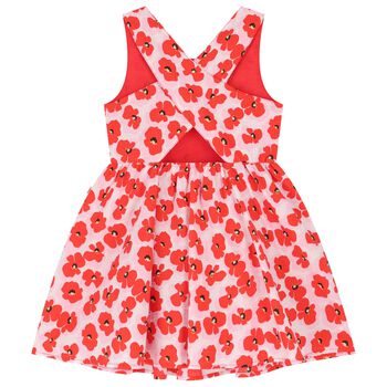 Girls Red & Pink Dress Sleeveless Dress