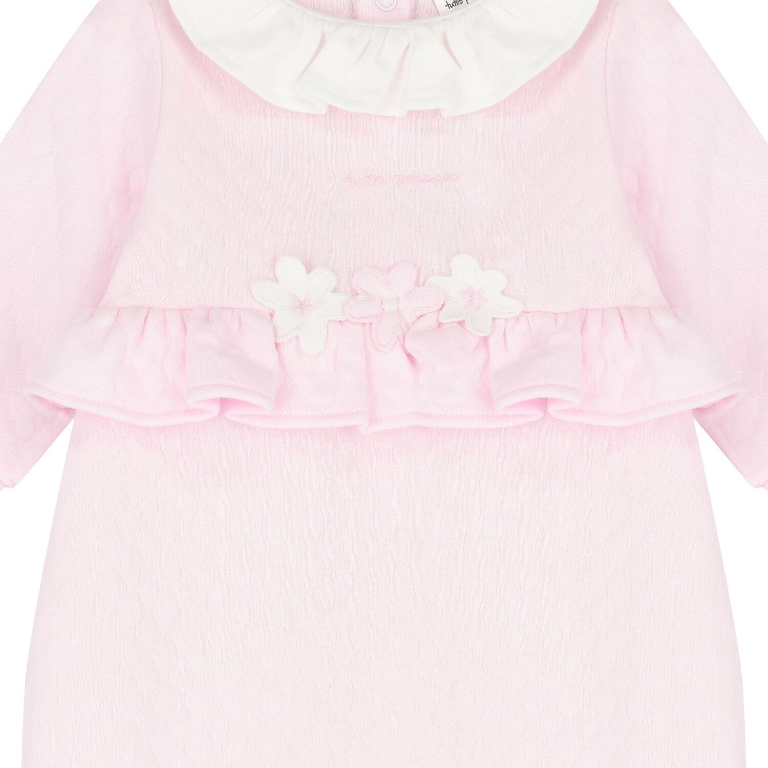 Baby Girls Pink Logo Flower Babygrow, 1, hi-res