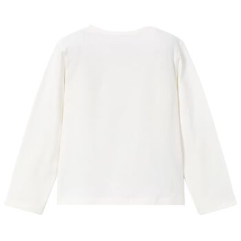 Girls White Dolls Long Sleeve Top