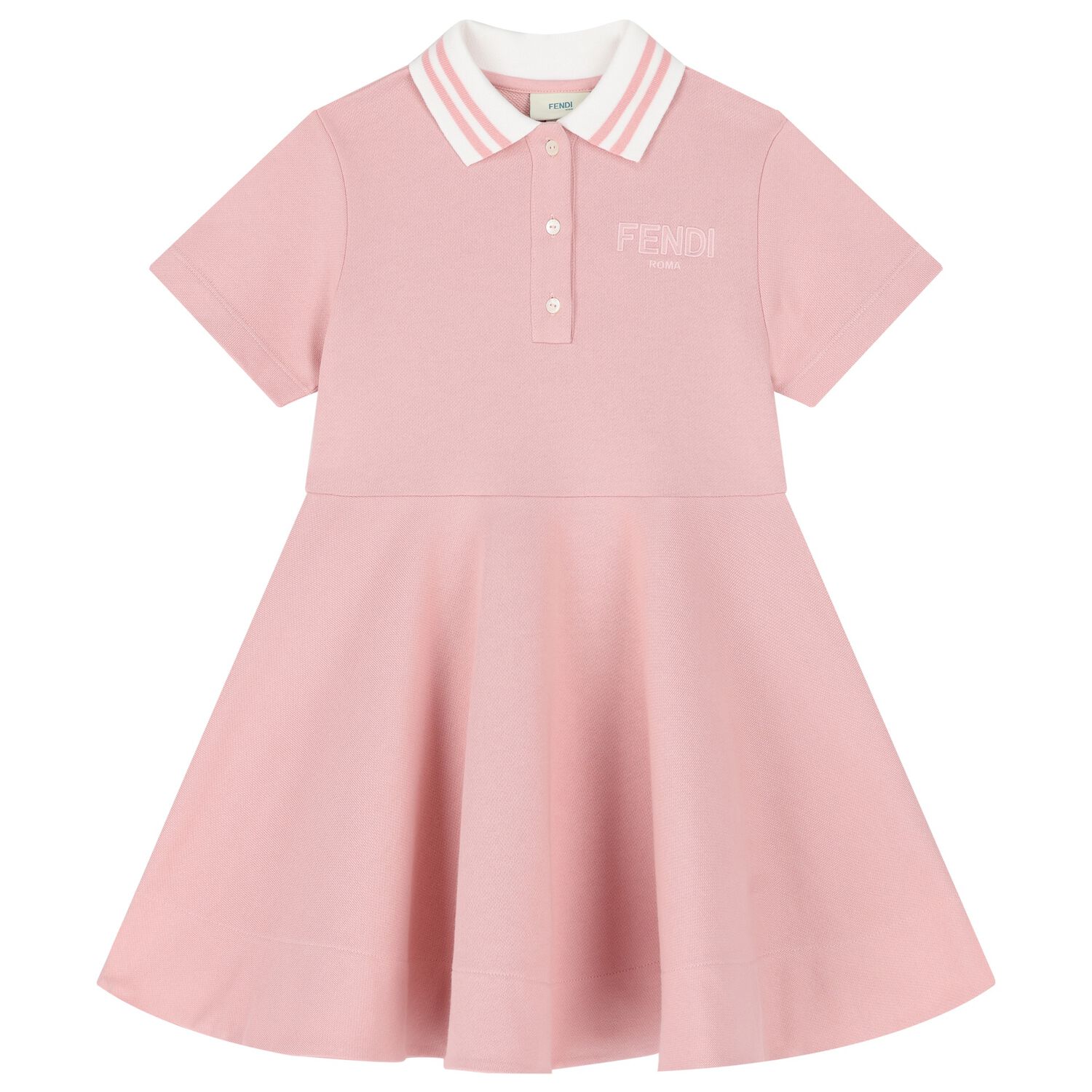 Girls Pink Logo Polo Dress, 1, hi-res image number null