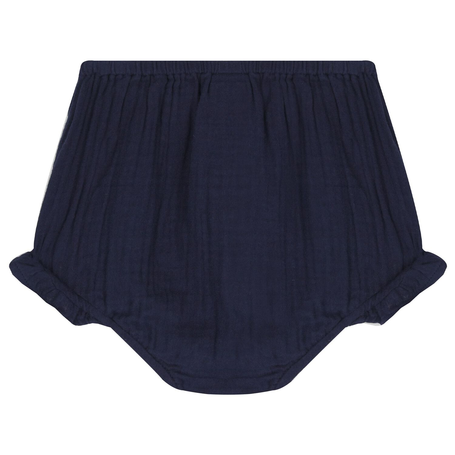 Baby Girls White & Navy Blue Blouse Set, 1, hi-res