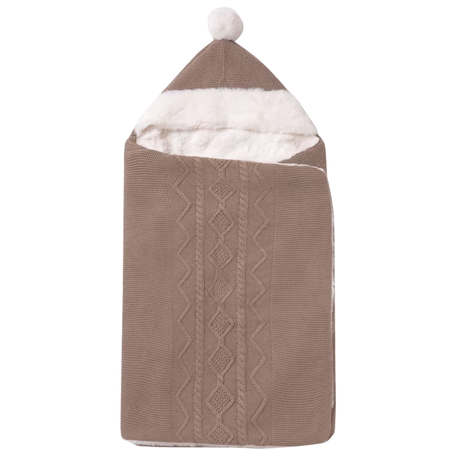 Beige Knitted Baby Nest, 3, hi-res